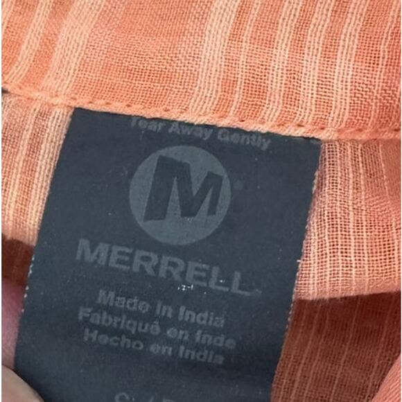Merrell Sherbet Womens Small Peach Orange NEW Button Front Shirt - Picture 7 of 12
